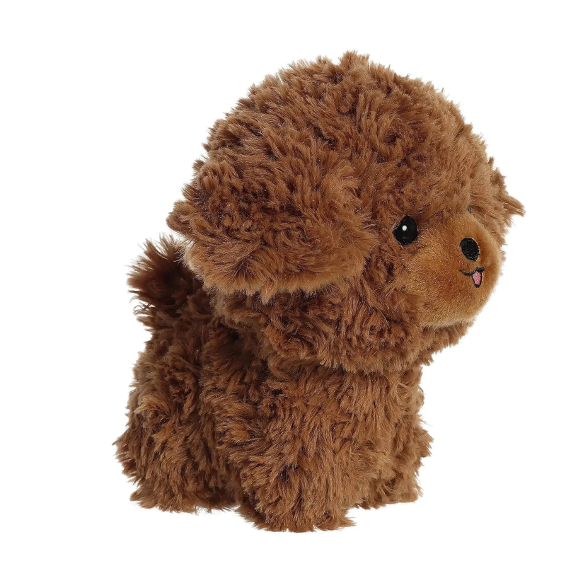 Aurora teddy pets brown poodle 17cm soft toy, , medium-null