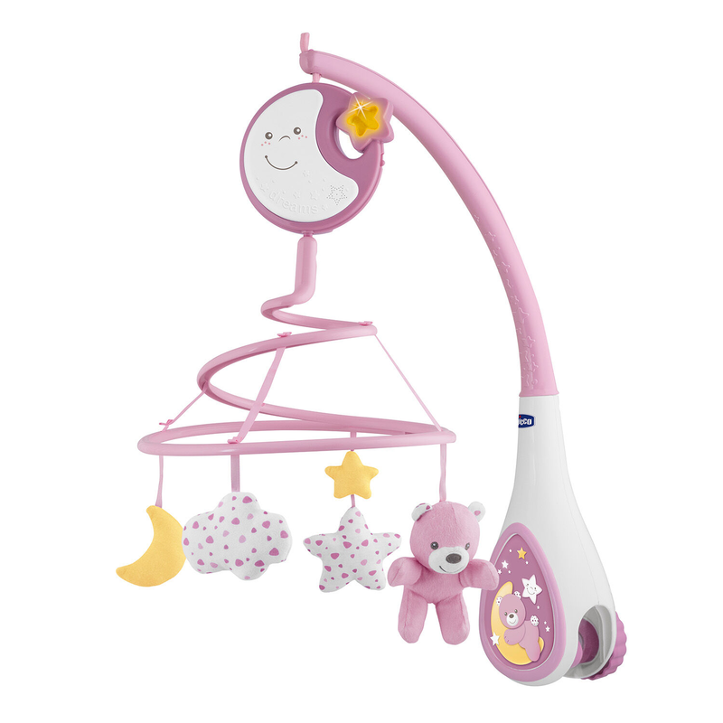 Chicco next2dreams 3-in-1 baby cot mobile with melodies pink for 0+ months 07627-10-null