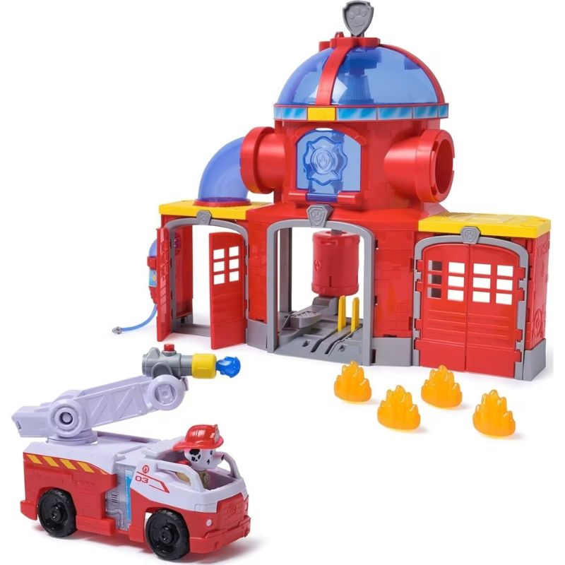 Spin master paw patrol - fire rescue command center playset with marshall figure, , medium-null