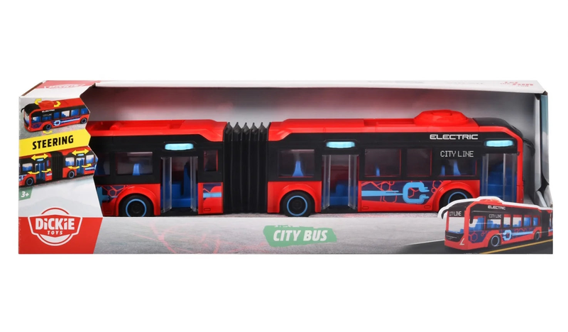 Dickie toys volvo 7900 e articulated city bus 40cm, , medium-null
