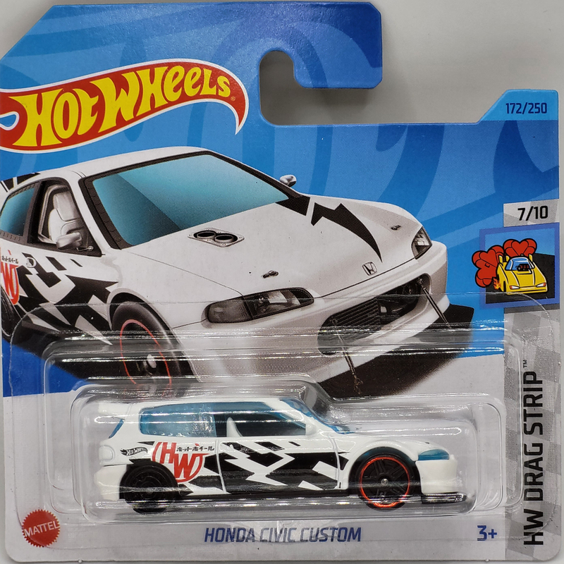 Hotwheels | honda civic custom (white) | hw drag strip | 172/250 | 2023, , medium-null