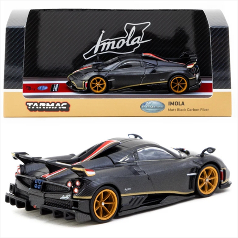 Tarmac 1/64 pagani imola, matt black carbon fiber, , medium-null