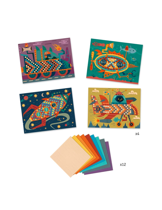 Djeco mosaics creative kit for kids, , medium-null