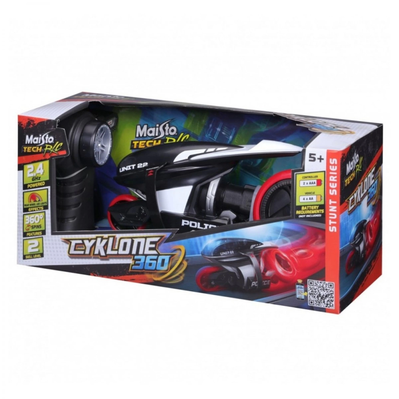 Product image: Just toys τηλεκατευθυνομενο tech r/c 1:16 cyclone 360 (μαυρο) 82709, , medium-null