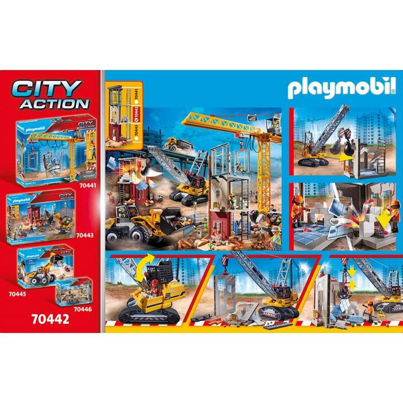 Product image: Playmobil 70442 city action construction demolition crane with working winch, , medium-null