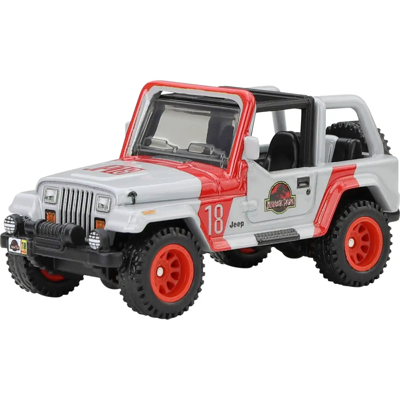 Product image: Hot wheels 1:64 '92 jeep wrangler sahara – jurassic park pop culture jbl69 hxd63, , medium-null