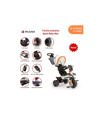 3241/001 injusa tricycle sport baby comlet, , medium