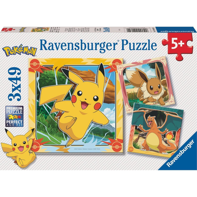 Ravensburger παζλ 3×49 τεμ. Pokemon pikatchu 12004062, , medium