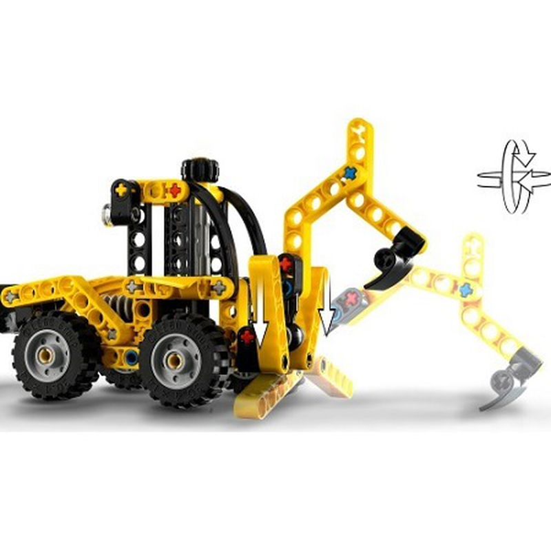 Lego technic backhoe loader 104pcs 7y+ 42197, , medium-null
