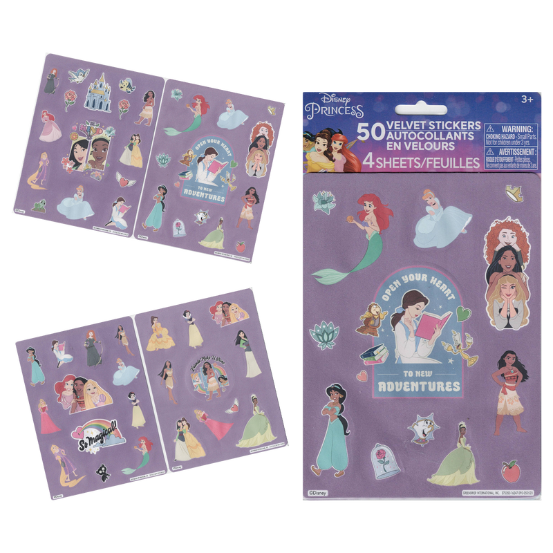 Product image: Enchanting velvet disney princess stickers: a pack of 50 magical moments for kids, , medium-null