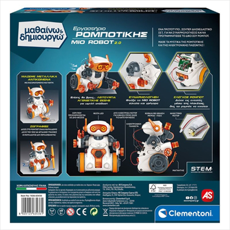 Clementoni learn and create robotics lab mio robot 2.0, , medium-null