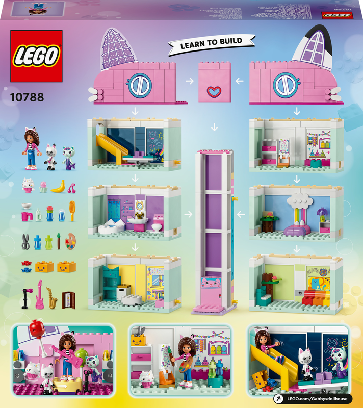 Lego gabby's dollhouse 10788 for ages 4+ 498pcs, , medium-null