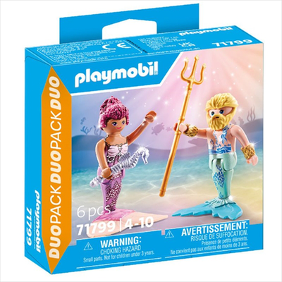 Playmobil 71799 duo pack - mermaid and triton, , medium