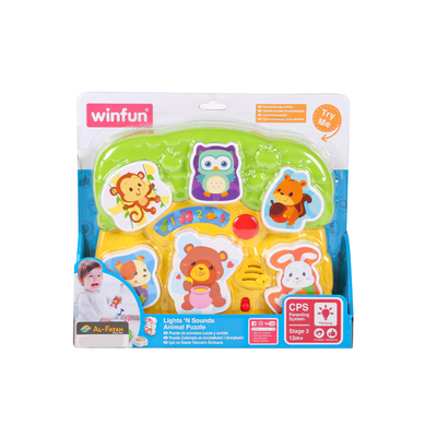 Win fun lights 'n sounds animal puzzle, , medium