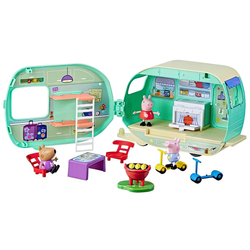 Peppa pig peppa's caravan trailer playset, , medium image number null