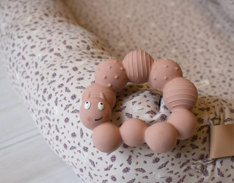 Filibabba teether - lily the larva peach, , medium-null
