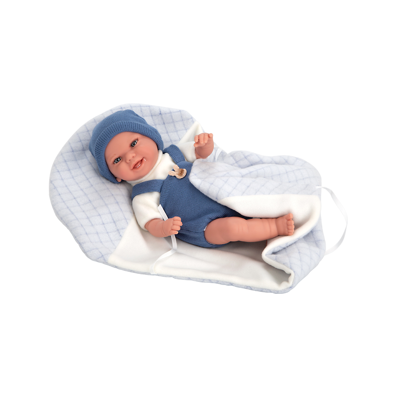 Babyto elegance doll in blue with blanket, , medium-null
