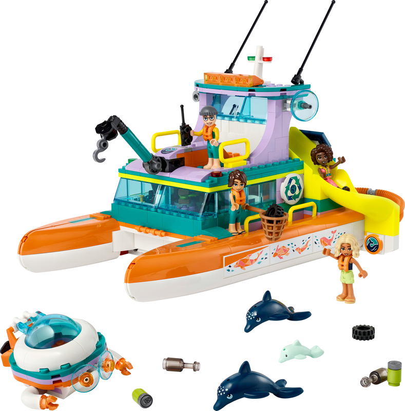 Lego friends sea rescue boat 41734 for ages 7+ 717pcs, , medium-null