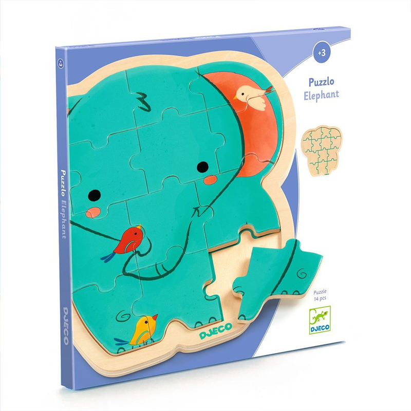 Product image: Elephant wooden puzzle 9pcs, , medium-null