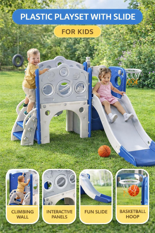 Platic playset with slide, , medium-null