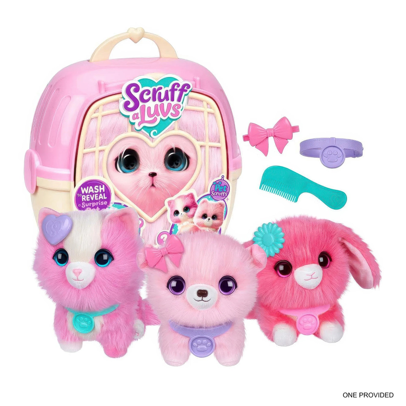 Scruffaluvs pet scruffs assorted pink plush toy, , medium-null