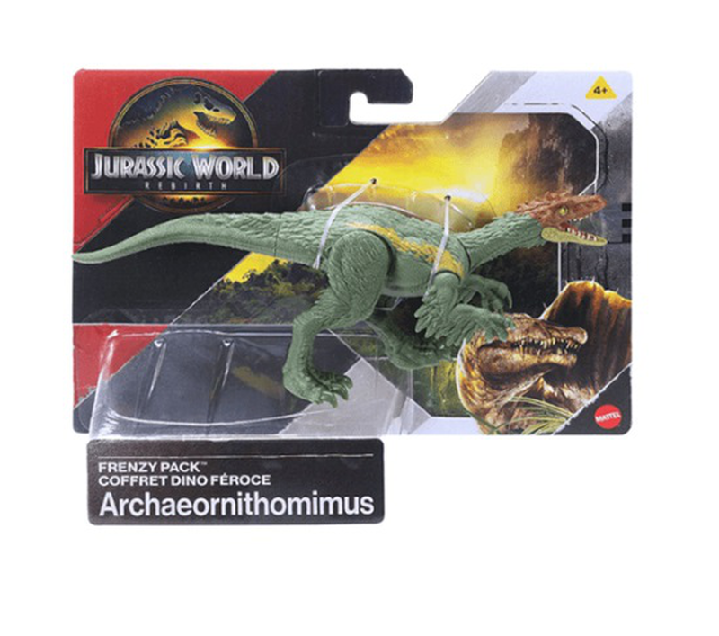 Jurassic world rebirth frenzy pack dinosaur action figure 4y+ jgb72 (1pc random selection), , medium-null