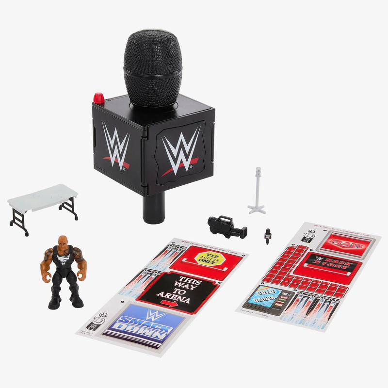 Wwe knuckle crunchers final boss microphone playset, , medium-null