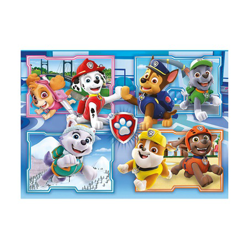 As clementoni kids puzzle supercolor nickelodeon paw patrol 2x60 pcs 4y+ 21617, , medium-null