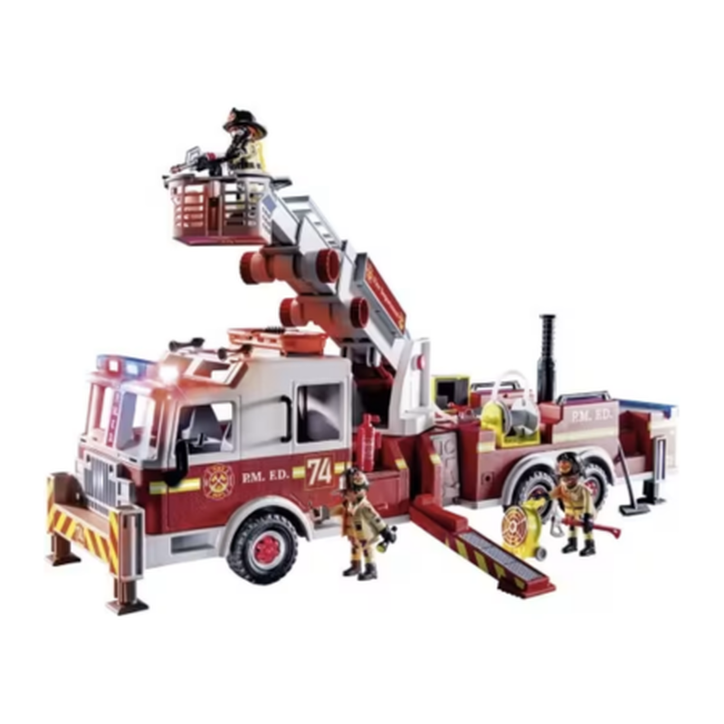 Playmobil city action - fire engine with tower ladder 5y+ (70935), , medium-null