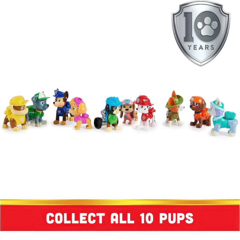Paw patrol action pack pups 10 gift set with collectible figures, , medium-null
