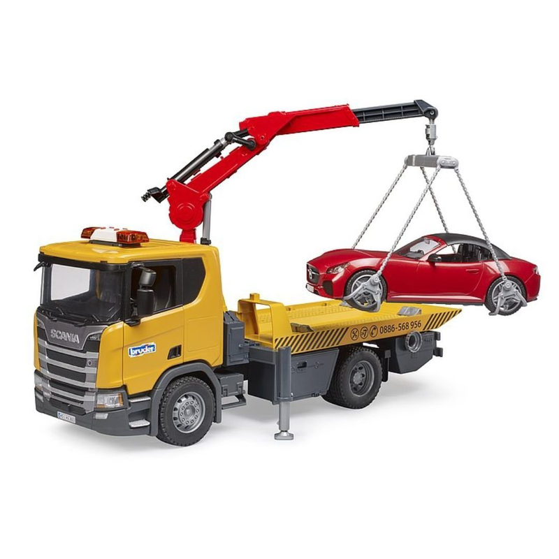 Product image: Bruder 03552 scania super 560r όχημα οδικής βοήθειας με roadster & ήχο, φωτεινή μονάδα, ρεαλιστική δράση διάσωσης στον δρόμο, , medium-null