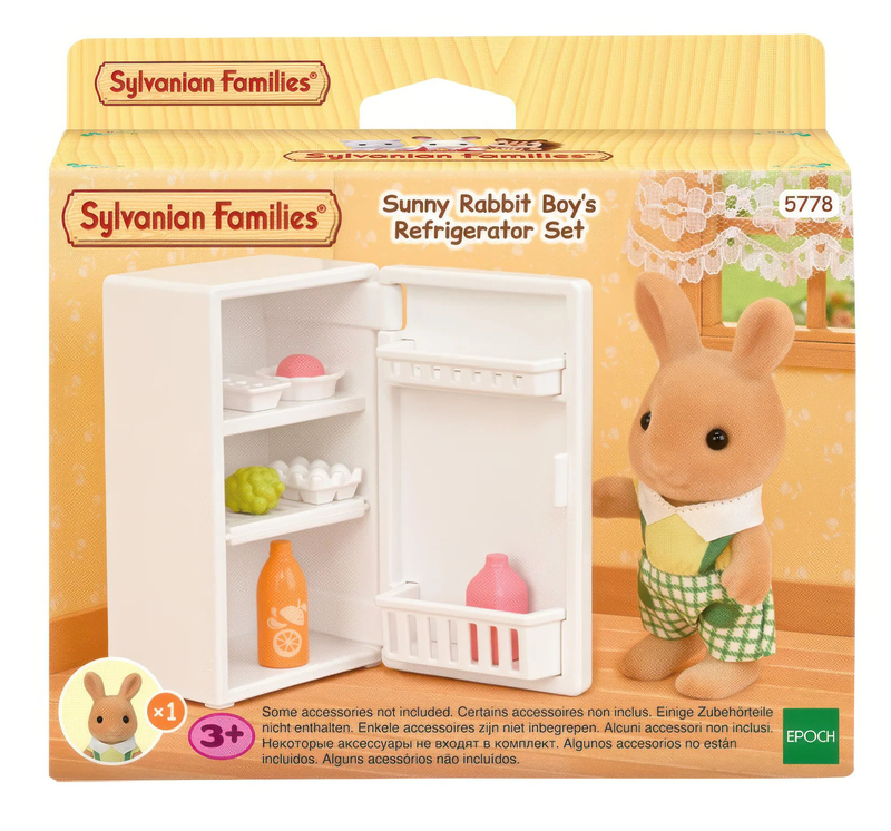 Product image: Sylvanian families sunny rabbit boy's refrigerator set, , medium-null