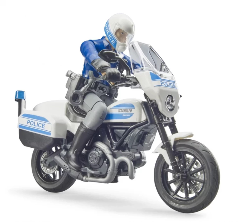 Bruder 62731 bworld scrambler ducati police motorcycle 3y+, , medium image number null