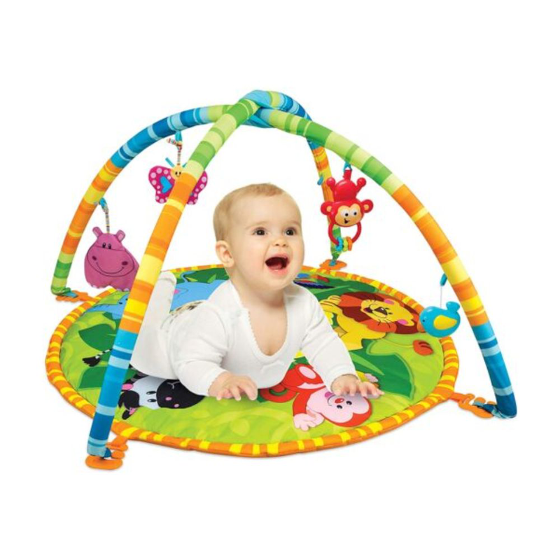 Product image: Winfun 000827 χαλάκι δραστηριοτήτων με κρεμαστά παιχνίδια jungle pals playmat, , medium-null