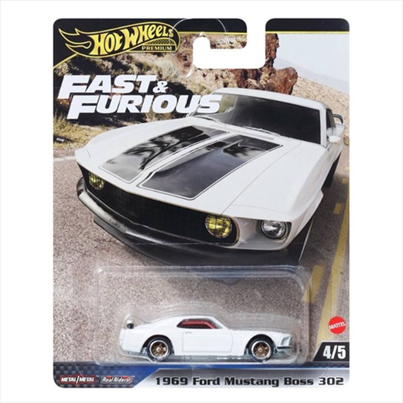 Product image: Mattel hot wheels premium: fast furious - 1969 ford mustang boss 302 hyp71, , medium-null