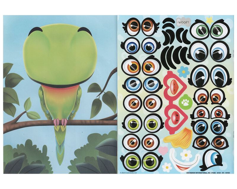 Product image: Make a face wacky animals sticker activity book: unleash your imagination with endless animal antics - 16 pages plus 2 sticker sheets, , medium-null