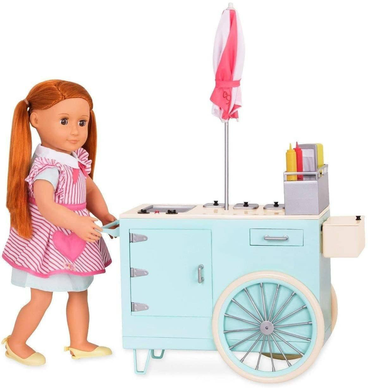 Our Generation retro hot dog cart and accessories, , medium-null