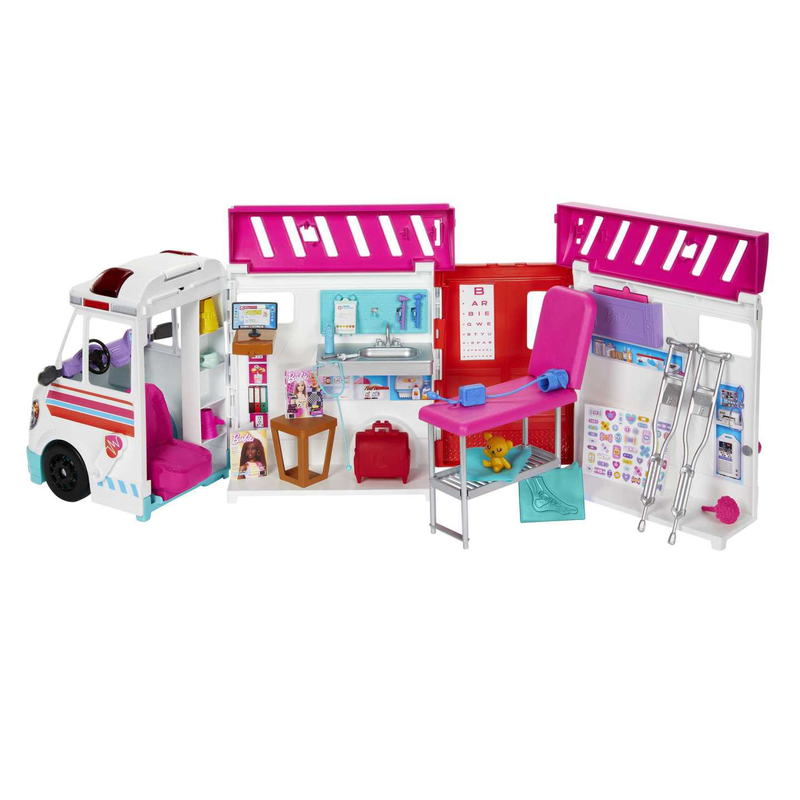 Barbie transforming ambulance and clinic playset hkt79, , medium-null