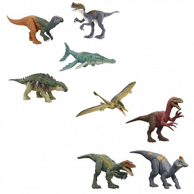Jurassic world rebirth frenzy pack dinosaur action figure 4y+ jgb72 (1pc random selection), , medium