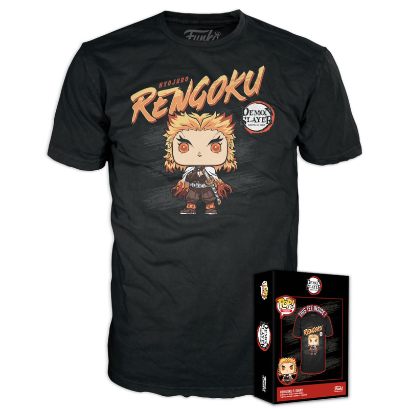 Product image: Pop funko tee demon slayer rengoku figure and tshirt small, , medium-null