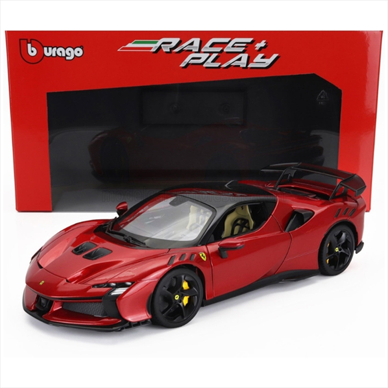 Bburago 1/18 2024 ferrari sf90xx stradale -rosso magma, red/black, , medium-null
