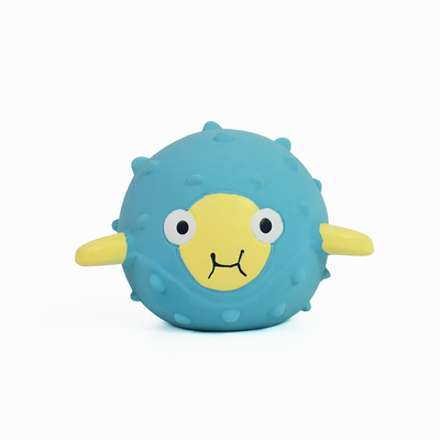 Splash puffer fish latex pool toy blue, , medium