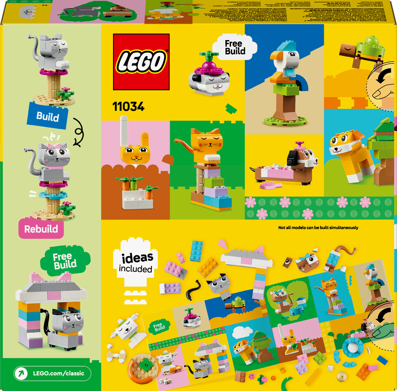 Lego classic creative animals 11034 for ages 5+ 450pcs, , medium-null