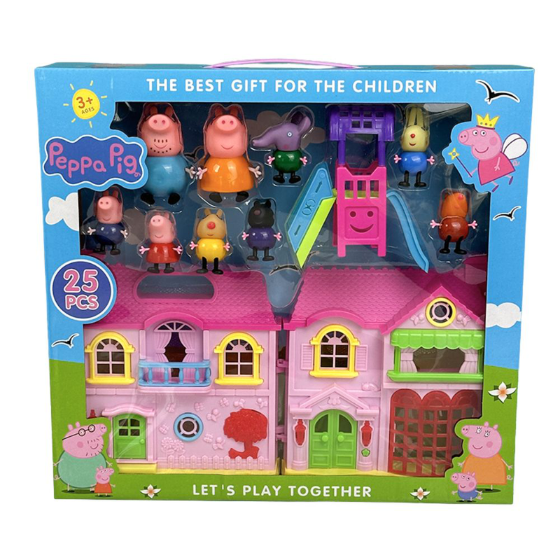 Product image: Peppa pig κουκλόσπιτο 25 τεμάχιων παιχνίδι ρόλων με κινητές φιγούρες & αξεσουάρ, , medium-null