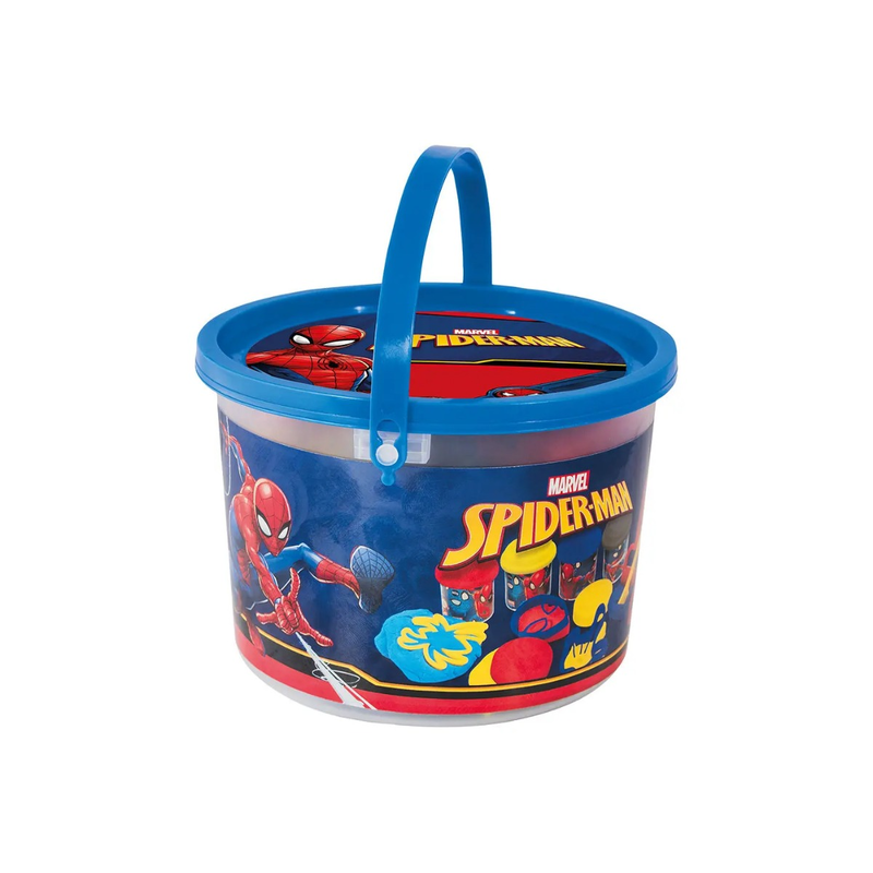 Product image: Dough marvel spiderman bucket with 4 pots, , medium-null