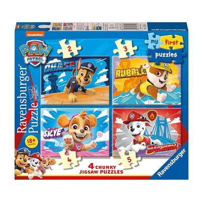 Ravensburger my first puzzle, paw patrol | 4 different puzzles for little heroes (18 months+), , medium