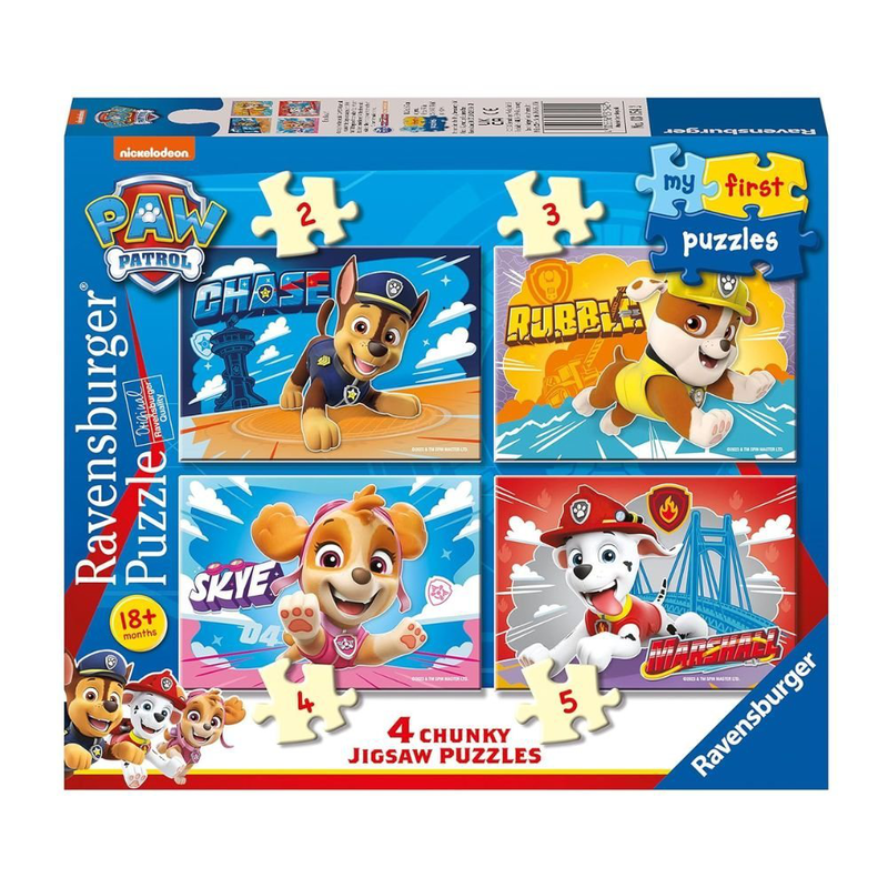 Ravensburger my first puzzle, paw patrol | 4 different puzzles for little heroes (18 months+), , medium-null