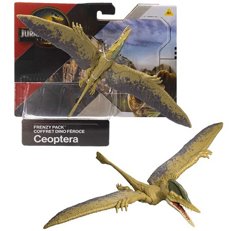 Jurassic world rebirth frenzy pack dinosaur action figure 4y+ jgb72 (1pc random selection), , medium-null
