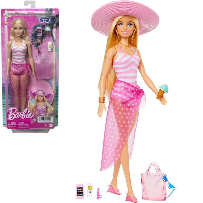 Barbie beach glam with accessories hpl73 3y+, , medium-null