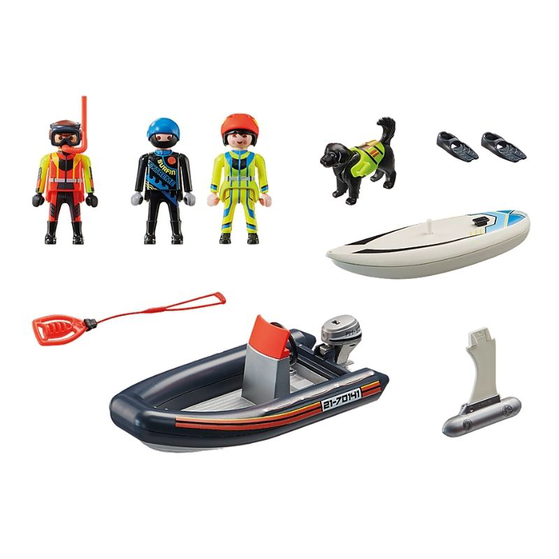 Playmobil 70141 city action - water rescue with dog, , medium-null